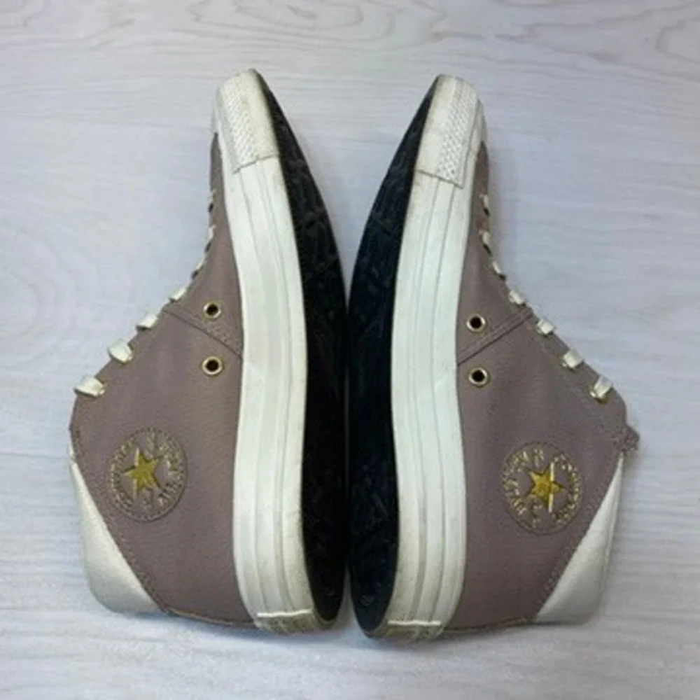 Converse Womens 10 Chuck Taylor Madison Mid Top Mauve Taupe Sneakers A10411F